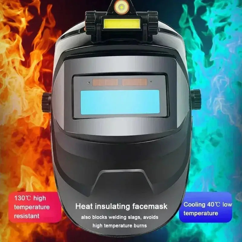 Professional Welding Helmet, Auto-Darkening Solar Power, Wide Shade Range, Comfortable & Durable