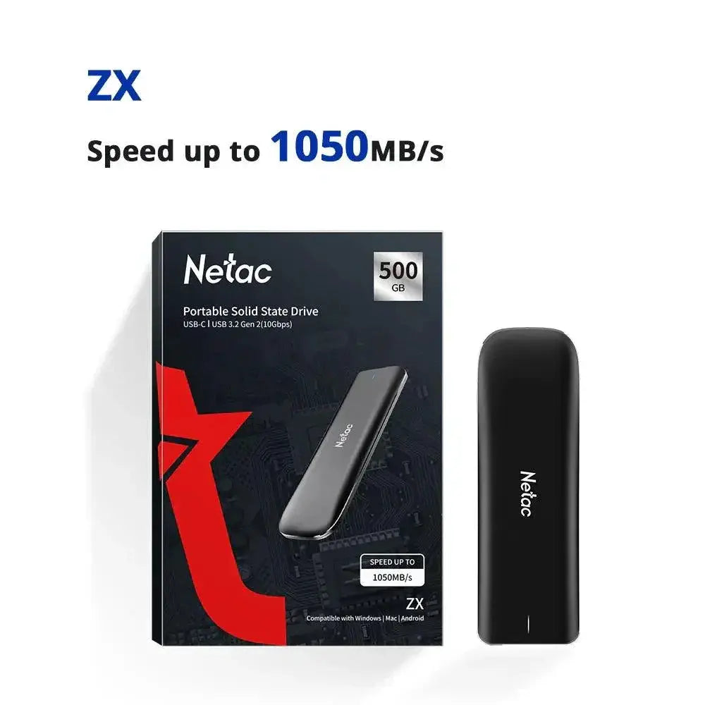 Netac Portable SSD USB Type C Ultra Fast Storage Drive