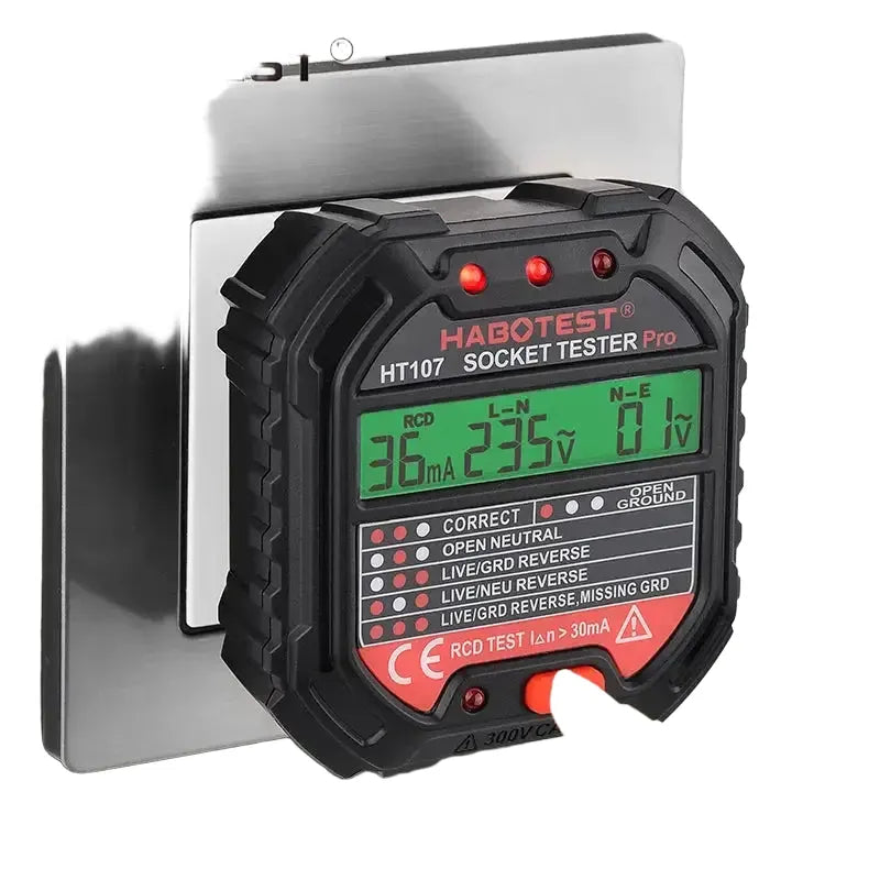 Digital Socket Test - RCD Polarity Check - HT107B US Plug product image