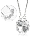 Pendant Necklace: Stainless Steel Love Magnetic Clover Women