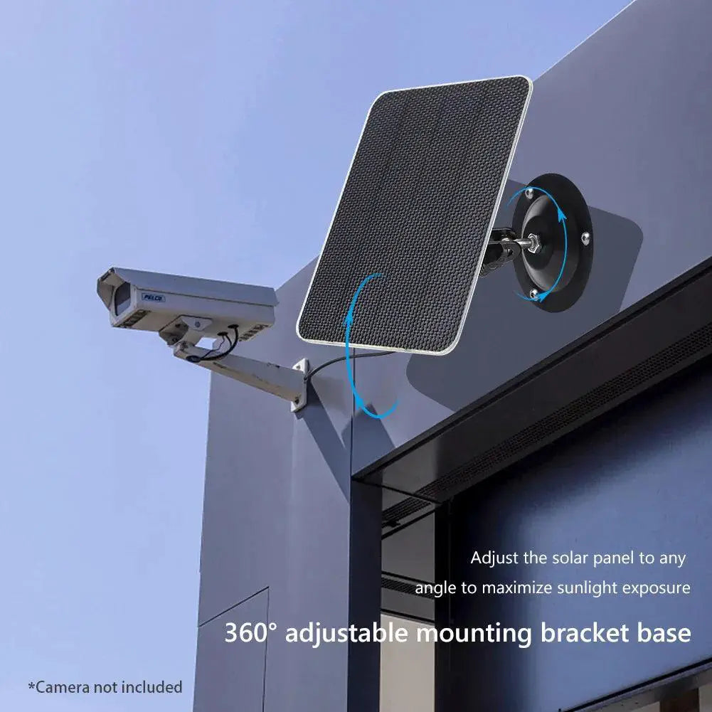 Solar Panel Security Camera Charger Outdoor Power Kit