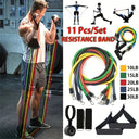 11-Piece Portable Resistance Band Set for Fitness Training