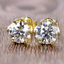 Gold Filled Moissanite Stud Earrings