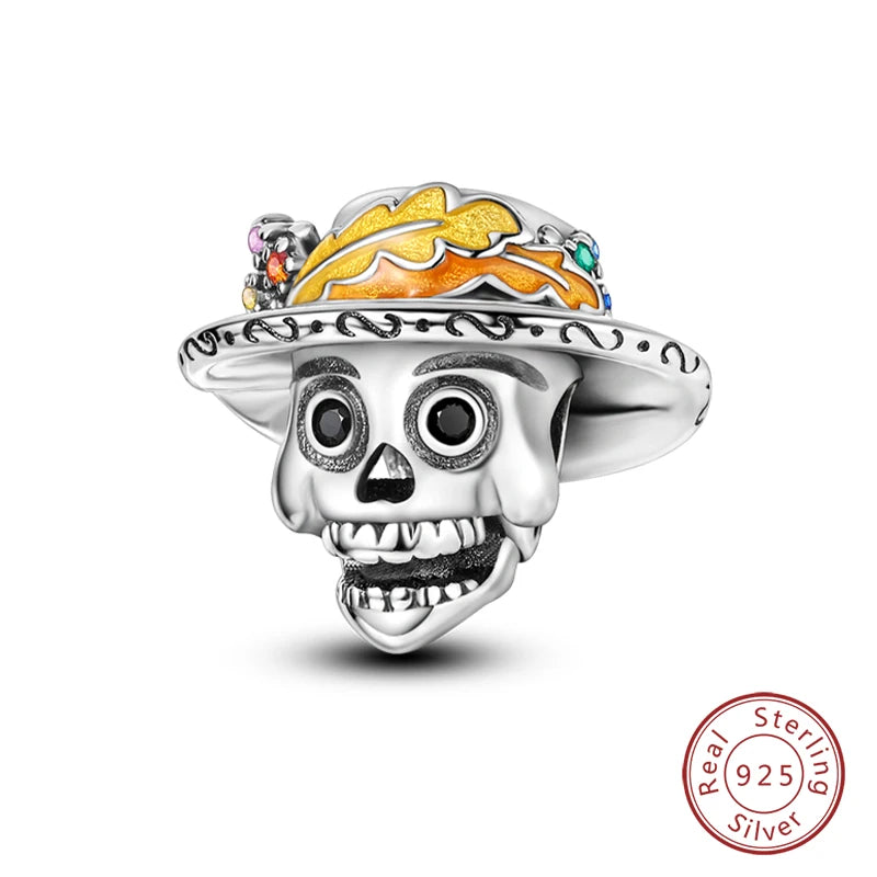Sterling Silver Halloween Luminous Skull