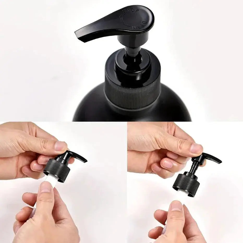 Modern Black Soap Dispenser 500ml Refillable Bath Accessory
