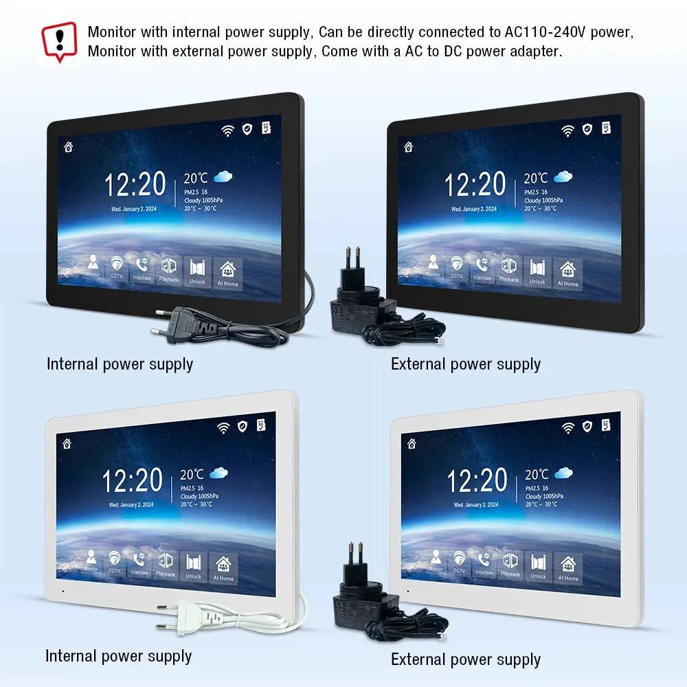 Hayway Tuya Wireless Video Intercom Kit 10 'IPS Full Touch Screen 1080P Camera With Mobile Detection Support One-key Unlock