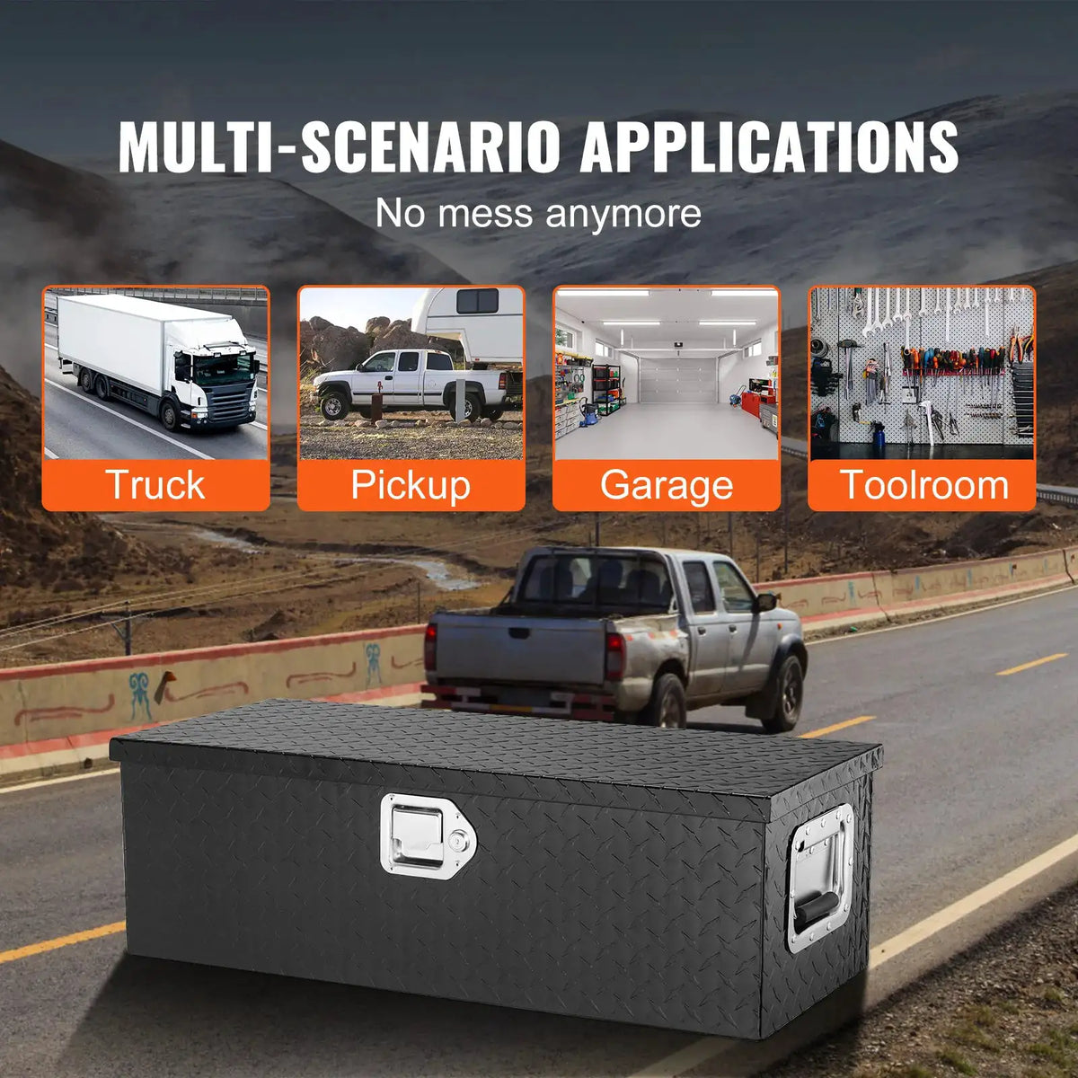 Premium Diamond Plate Tool Box — product view 6