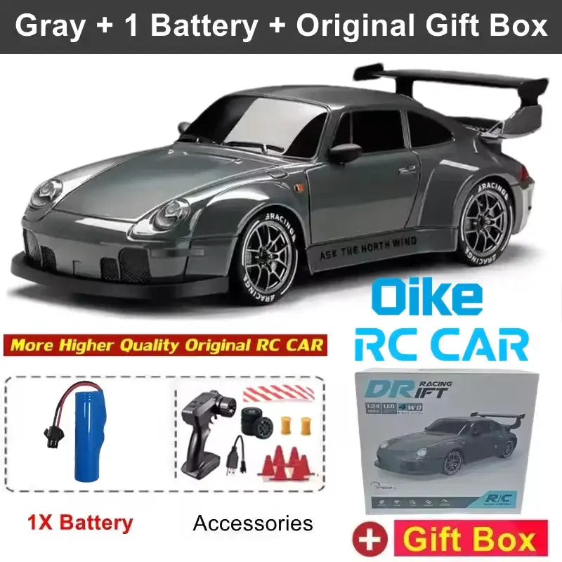Oike 4WD Remote Control Drift Car 1:24 Mini Remote Control Racing Car Model 2.4G Radio High Speed 4X4 RC Car Vehicle Toy