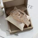 Square Men Quartz Watch Stainless Steel