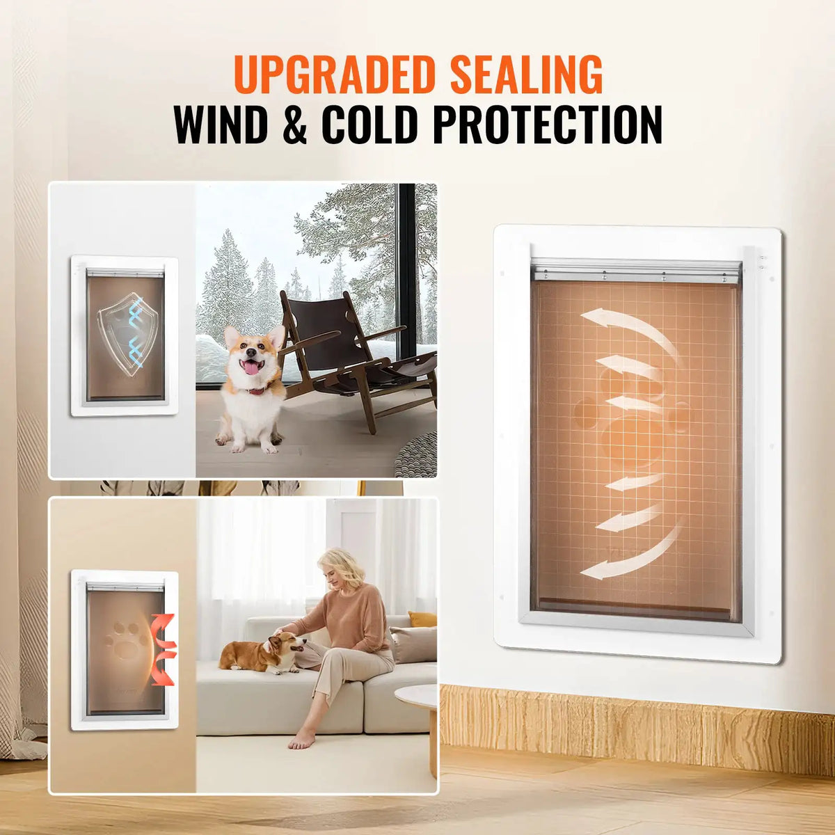 Weatherproof Metal Pet Door With Lock — product view 3