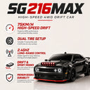 ZNLYRION Remote Control RC Drift CarToy Scale Brushless Racing Lights