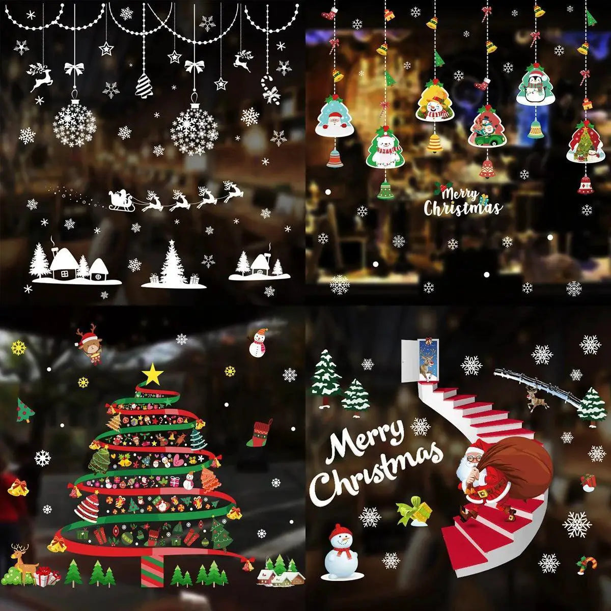 Multilingual Holiday Window Stickers For Year Round Cheer