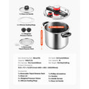 SucceBuy Qt Pressure Cooker Stainless Steel Pressures Canner