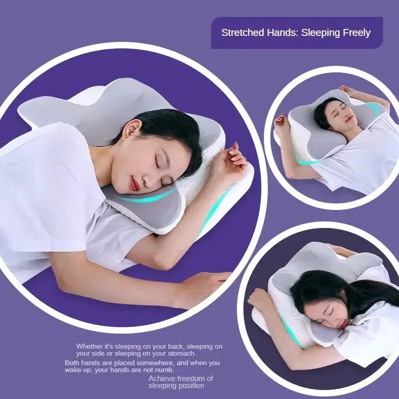 Cervical Neck Pillow Memory Foam Orthopedic Contour Support