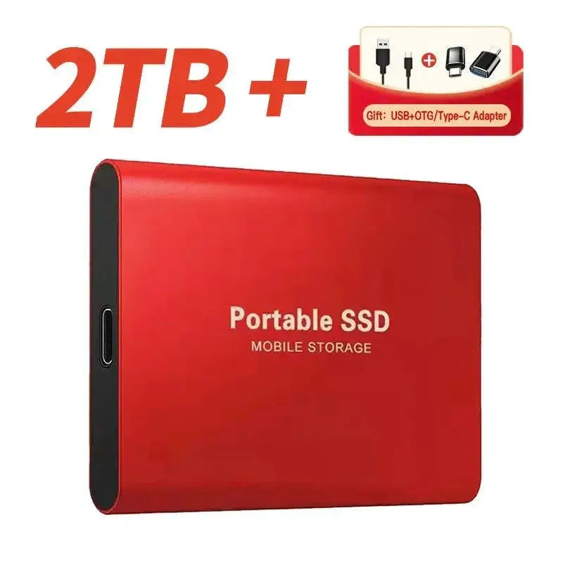 Fast External SSD for Pro On-The-Go — Red 64TB