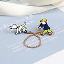 Durable Dog Enamel Pin for Bags and Hats
