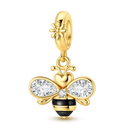Sparkling Gold Plated Camera Charm