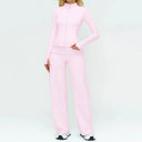 Women Yoga Set Breathable High Waist Leggings 3Pc