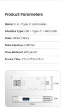 Otg Type C Card Reader Usb 2 0 Tf Mirco Sd Adapter 6in1