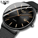 Lige Ultra Thin Mens Fashion Watch Quartz Elegant Design