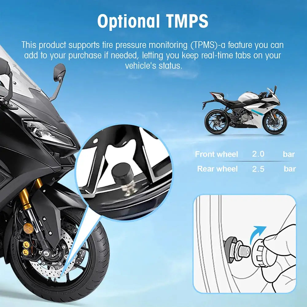 5-Inch Touch Screen Motorcycle CarPlay Screen Support Wireless CarPlay and Android Auto Waterproof