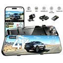Touch Screen Mirror Dash Cam Rear View Mirror Camera, Parking Loop
