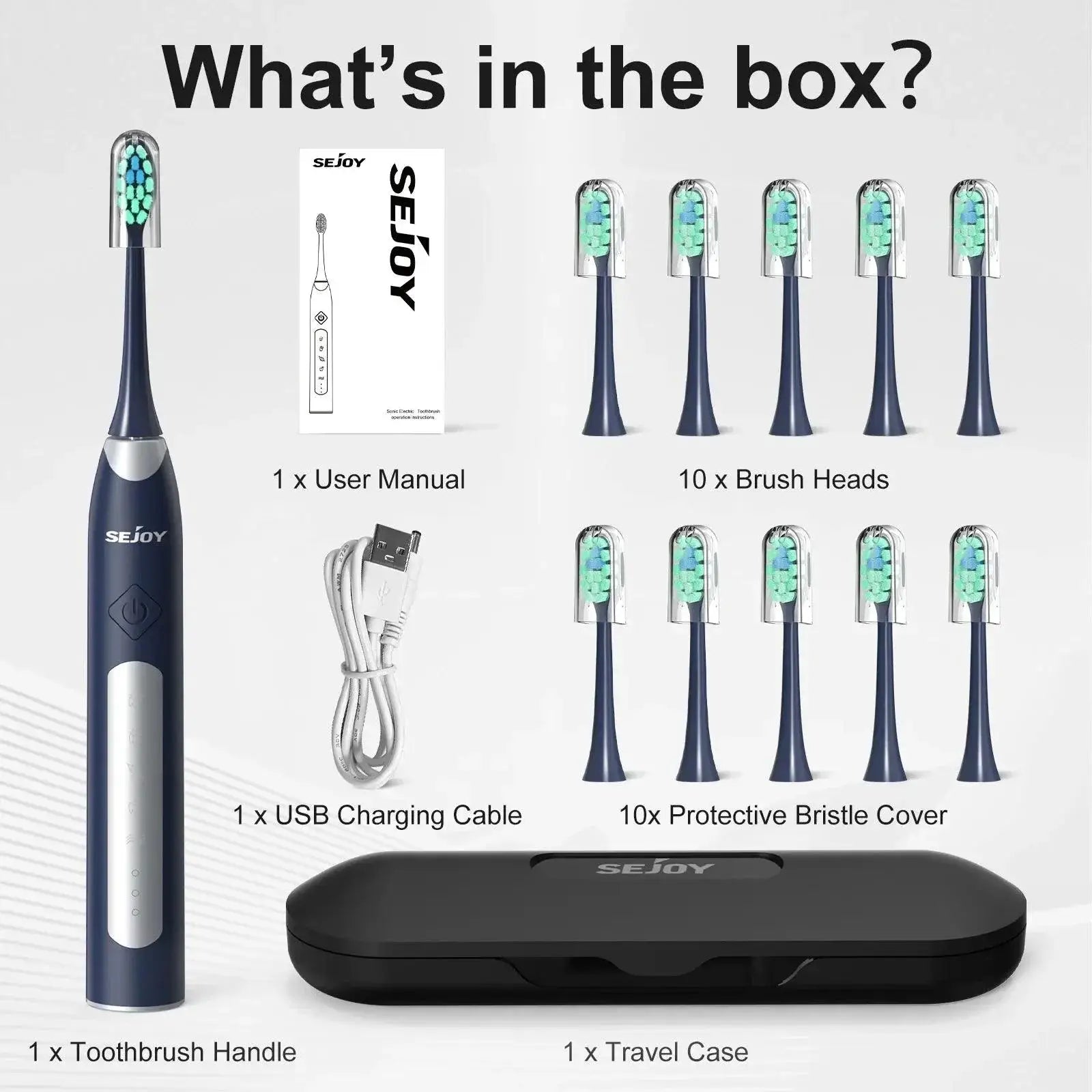 Smart Sonic Electric Toothbrush 5 Modes Deep Cleaning