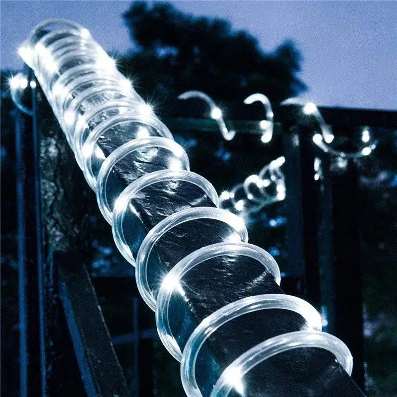 Solar LED String Light 50LED Tube Rope Lights Outdoor