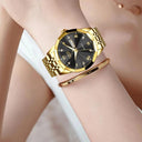 Luxury Stainless Steel Women's Quartz Watch Stylish Waterproof