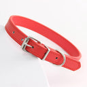 Colorful Leather Pet Collar Personalized Padded Quick Release