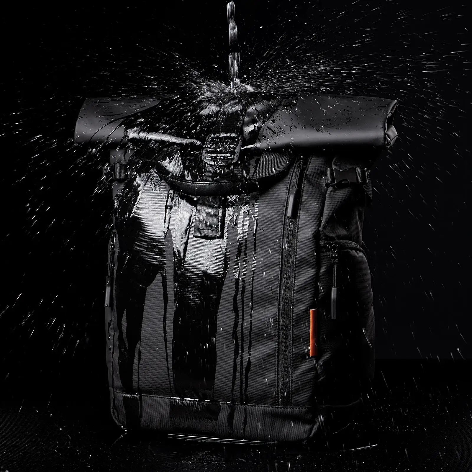 TANGCOOL Gentleman Roll Top Backpack Large Capacity Lightweight Waterproof Multi Compartment Business Travel Laptop Bag