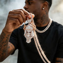 Iced Out Skull Pendant K