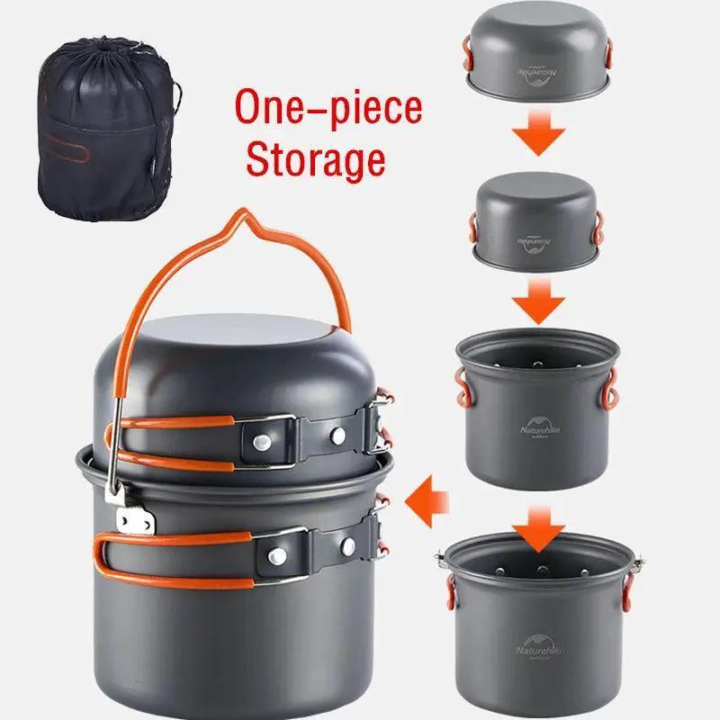 Ultralight Camping Cook Set for 2 to 3 People Compact