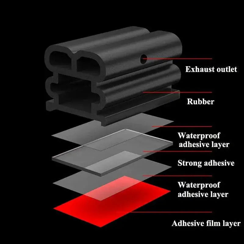 Car Waterproof Universal Rubber Door Sealing Strip For Car