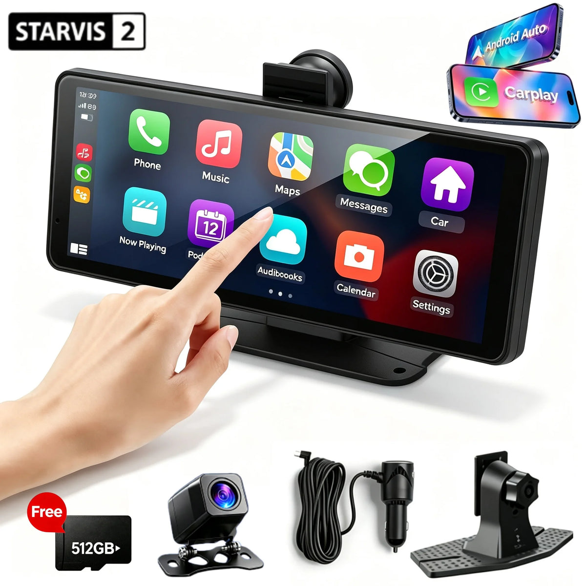 Ultrawide Wireless Carplayer And For Android Auto Touchscreen — product view 1