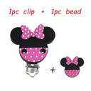 Kovict Silicone Beads Pacifier Clips Cartoon Animals Set