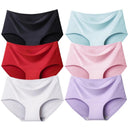 Silk Satin Seamless Women's Panties Set Cozy Plus Size Underwear