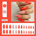 24Ps Set Square Head Coffin Pink Matte French Fake Nails