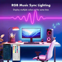 24V RGB LED Neon Rope Lights With Music Sync App Control Outdoor 30M