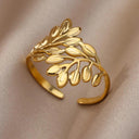 Stainless Steel Sunflower Wedding Rings for Women Elegant Design