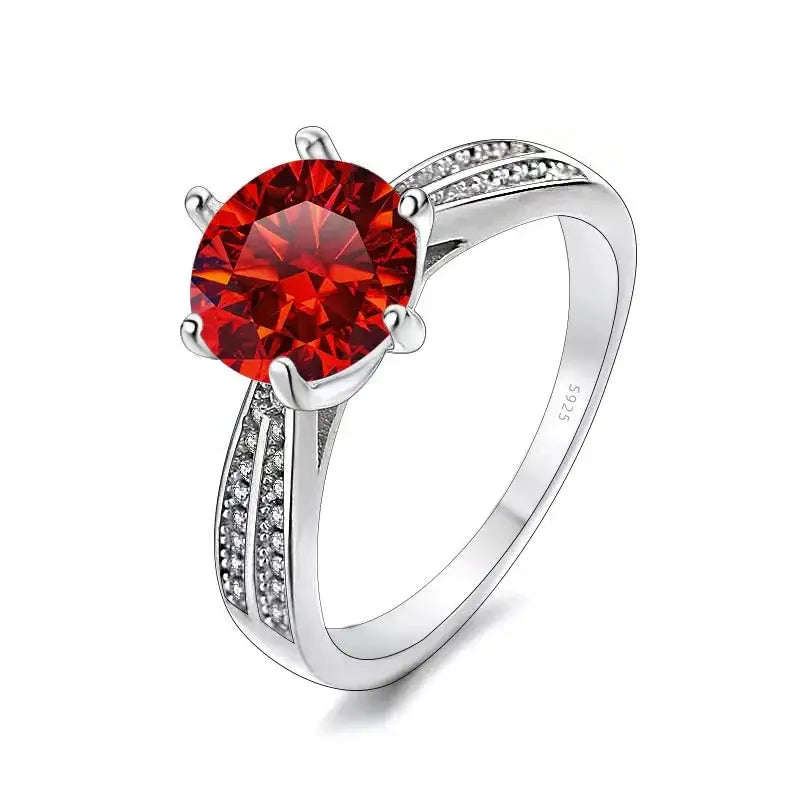 1CT D VVS1Classic 925 Sterling Silver Ring Genuine Moissanite with Certificate Exquisite Jewelry for Women Ideal Engagement Ring