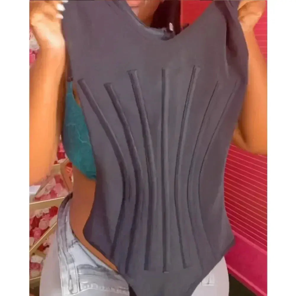 Double Compression Shaping Jumpsuit for Women Tummy Control