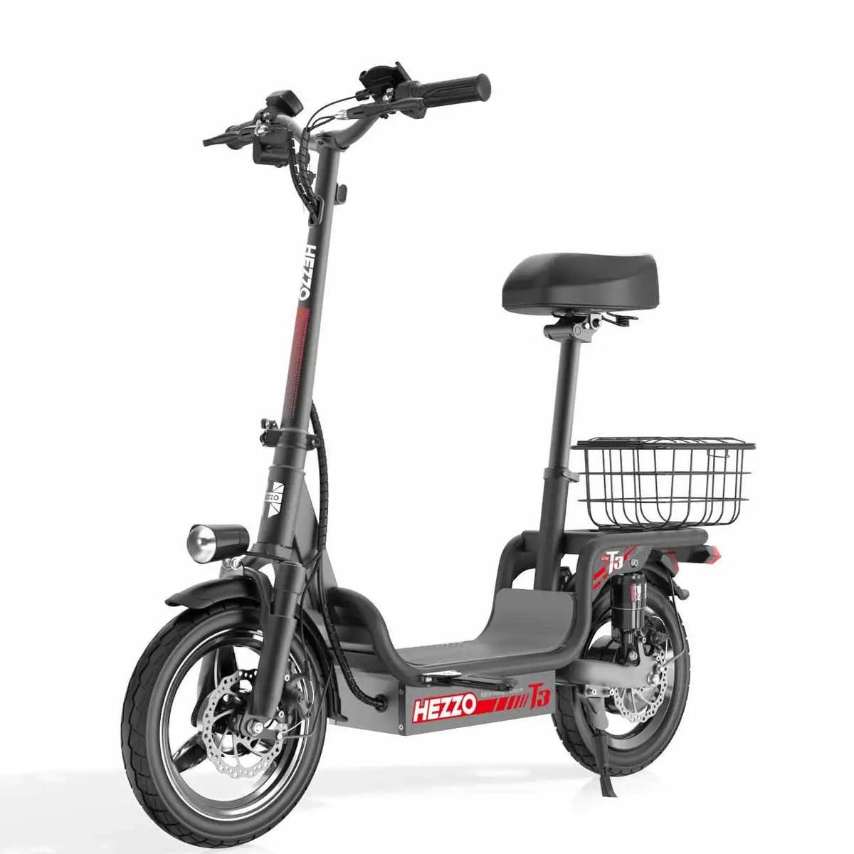 Hezzo Electric Scooter With Basket — product view 9