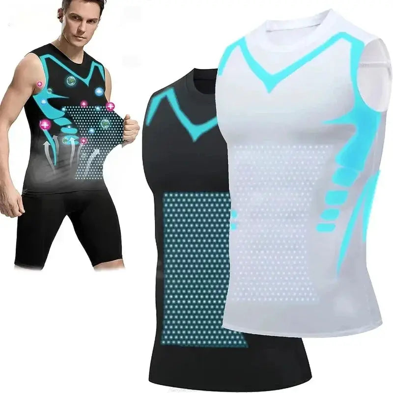Mens Ionic Compression Slimming Tank Top With Tummy Control