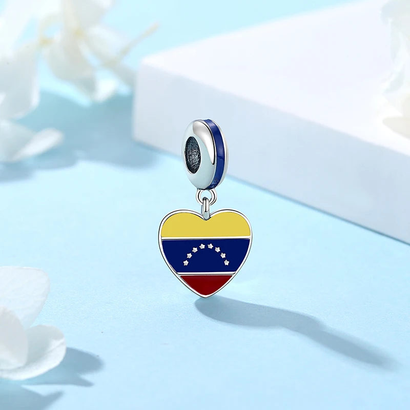 Sterling Silver Charm Flag Venezuela