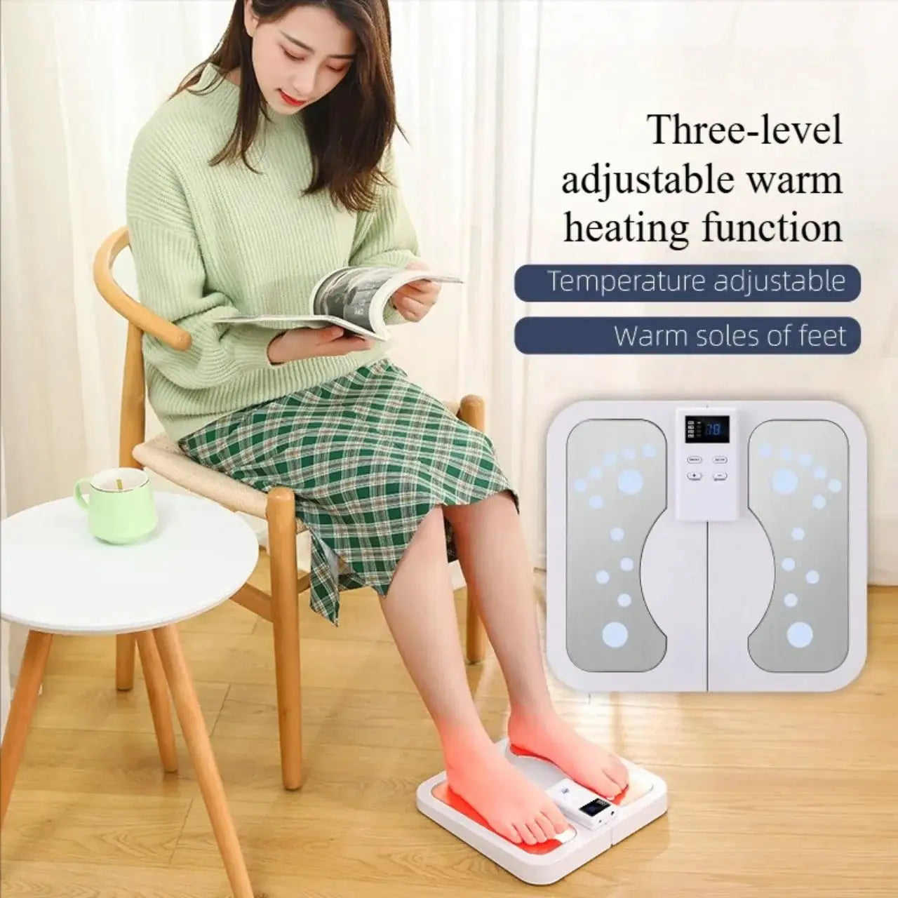 Leg Automatic Dredging Tool New Foot Foot Massage Machine Massage Pulse Meridian Foot EU Heating