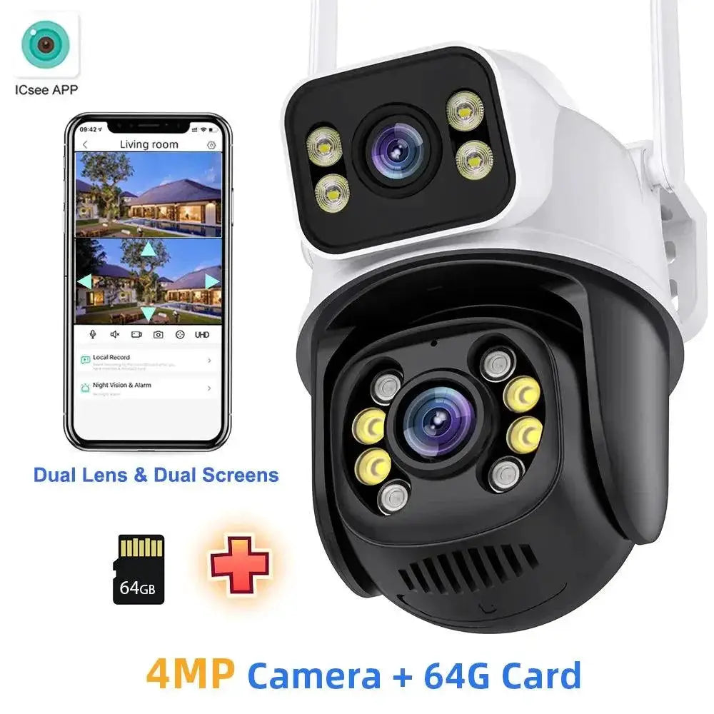 Outdoor Security Camera with AI Tracking — 8MP NO CARD