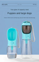 Dog Cat Portable Feeding and Watering Supplies Bottle