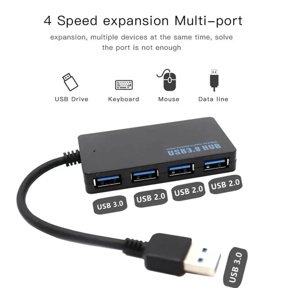 High Speed 4 Ports USB 3.0 HUB Multi USB C type-c Splitter Expander Multiple USB Expander Computer Accessories For Laptop PC