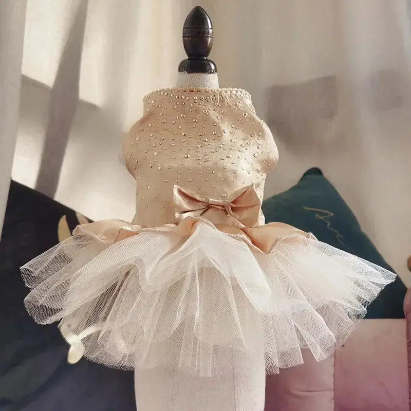 Summer Princess Dog Dress Stylish Cotton Skirt for Pets